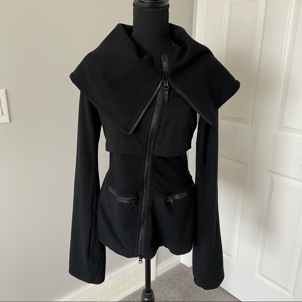 lululemon athletica Black Asymmetrical Zip Jacket